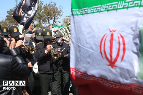 تشییع پیکر شهید سرگرد «جواد عبدی» در حملات آمریکایی - صهیونی