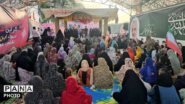 حضور کاروان پرچم آستان امام رضا(ع) در شهر شمیل بندرعباس