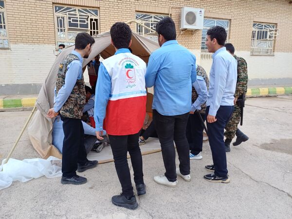  مانور زلزله در تنگستان 