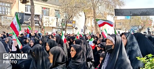راهپیمایی خشم و نصر مردم نیشابور 