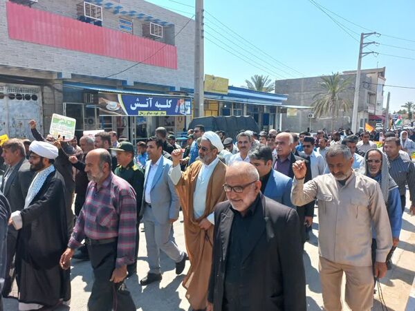 راهپیمایی روز قدس در تنگستان، شبانکاره، سعدآباد و بوشهر