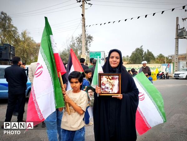 راهپیمایی آخرین جمعه ماه مبارک رمضان در شهرستان شهداد 