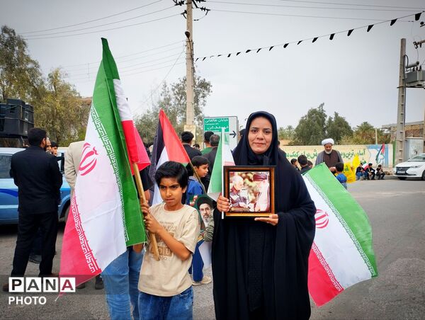راهپیمایی آخرین جمعه ماه مبارک رمضان در شهرستان شهداد 