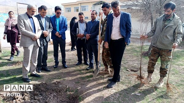 کاشت نهال در مدرسه خدیجه کبری شلمزار