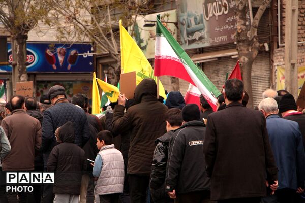 حضور حداکثری مردم و فرهنگیان اسلامشهر در راهپیمایی روز جهانی قدس 