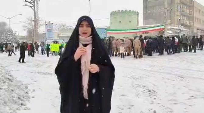 هوراند در جشن پیروزی برفی