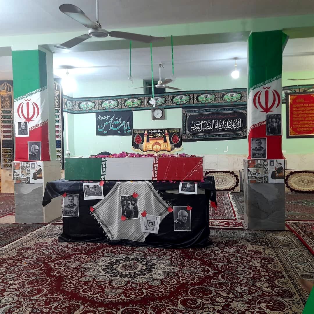 مراسم استقبال از شهید گمنام در روستای سرزه 