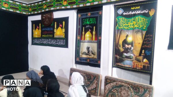 مراسم عزاداری دختران نوجوان در هیئت بنات الزهرا نظرآباد