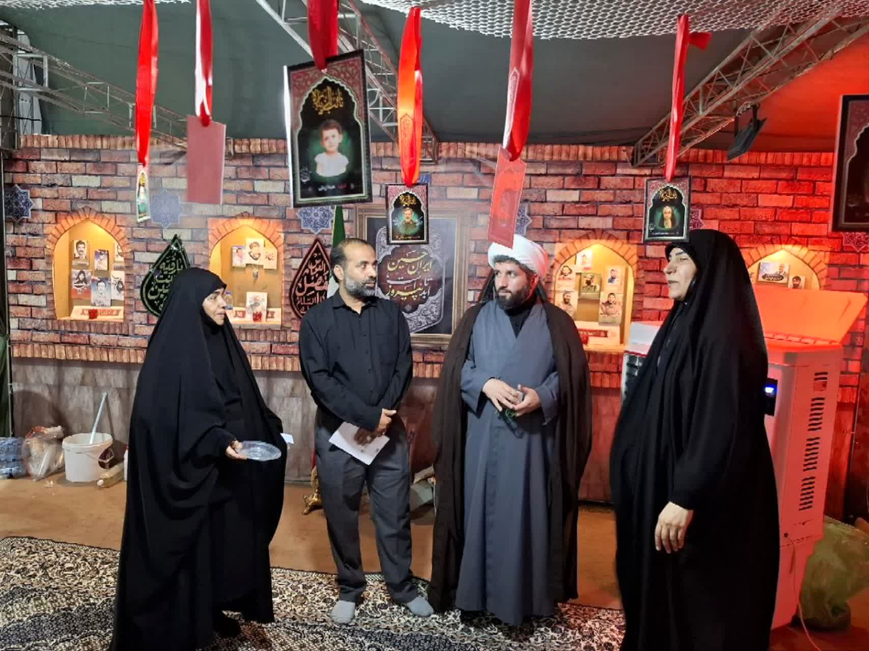 بازدید مدیرکل بنیاد شهید استان خوزستان از مواکب خانواده‌های شهدا در شلمچه