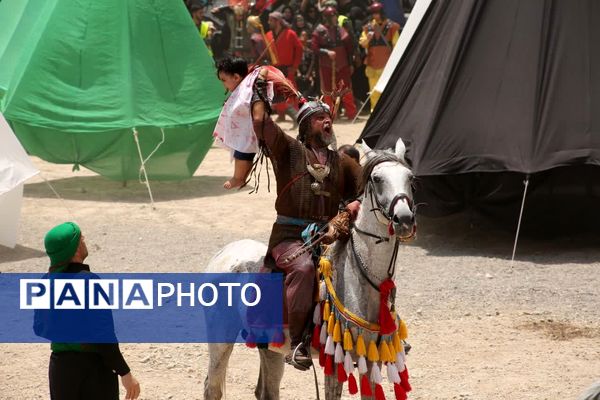 مراسم خیمه سوزی هیات «خیام الحسین» در قم