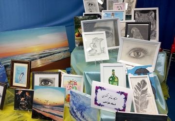 نمایشگاه دست سازه های هنری دختران آفتاب در سازمان فرهنگی شهرداری اسلامشهر