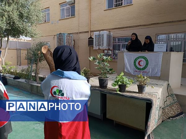 هلال‌احمر، همراه دانش‌آموزان دبیرستان عفت در مراسم صلح و دوستی