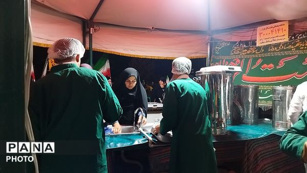 چایخانه هیئت الزهرا در شصت و هشتمین شب از اجتماعات مردمی حسینیه امام خامنه ای نیشابور 