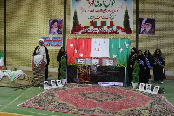 استقبال از پیکر مطهر شهید گمنام در اهرم تنگستان 