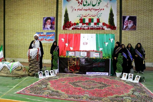استقبال از پیکر مطهر شهید گمنام در اهرم تنگستان 