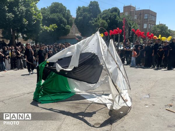  بازتاب واپسین پرده عاشورا در آیین خیمه‌سوزان هیئت فداییان حسین(ع)