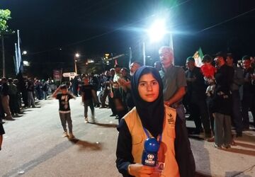 هیئت عزاداری و زنجیر زنی در حسینیه شهدای شهر بار نیشابور 