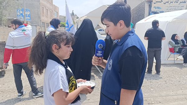 برپایی موکب توسط دانش‌آموزان در آشخانه