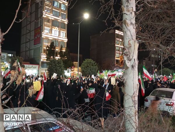 حرکت دسته عزاداری در شهرستان نیشابور
