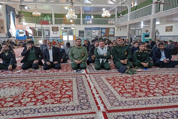 مراسم تکریم و معارفه فرمانده حوزه مقاومت بسیج شهر بار
