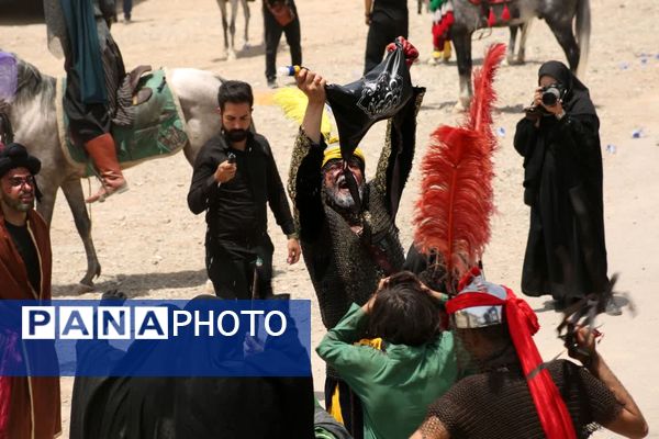 مراسم خیمه سوزی هیات «خیام الحسین» در قم