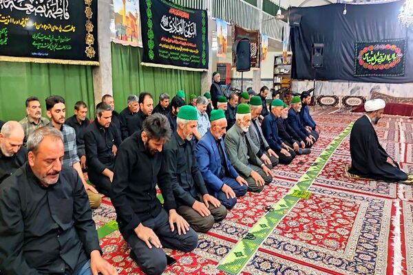 مراسم عزاداری شب تاسوعای حسینی در مسجد جامع شهر بار