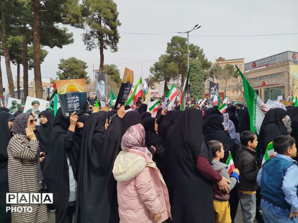 حماسه سازی مردم مقتدر و ولایتمدار شهرستان نیشابور در راهپیمایی روز قدس