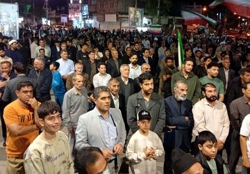 حضور پرشور و حماسی مردم کوهدشت در شصت وهفتمین شب بیعت با رهبری