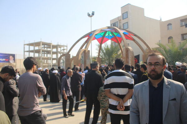 تشییع پیکر مطهره شهید گمنام در دانشگاه فرهنگیان بوشهر
