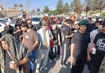 راهپیمایی و سوگواری جاماندگان اربعین حسینی در چهاردانگه