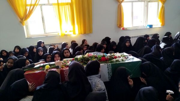 تشییع شهید گمنام در دبیرستان نورالهدی کبودراهنگ 