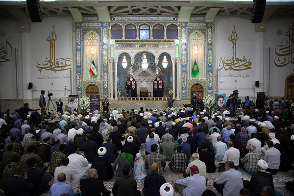 مراسم بزرگداشت والده «سید حسن نصرالله» در قم
