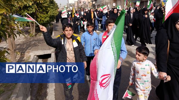 خروش پرشور مردم کازرون در جشن 47 سالگی پیروزی انقلاب اسلامی