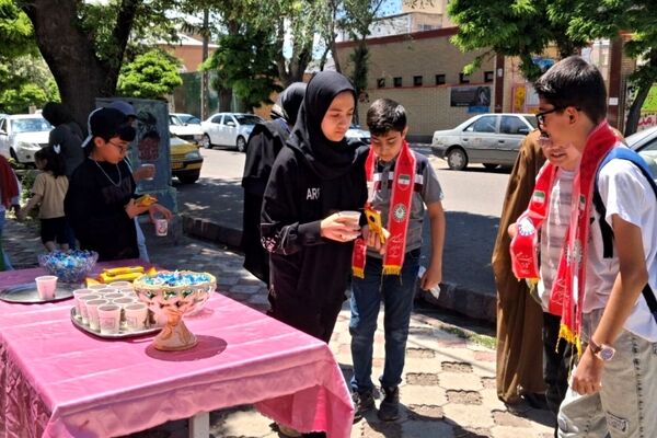 برپایی موکب غدیر کانون دانش‌آموزی شهید مدرس شهرستان سراب 