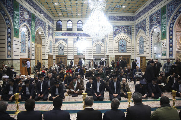 جشن عید مبعث در شب و روز بارانی حرم حضرت معصومه(س)