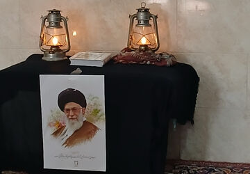 مراسم سوگواری شهادت رهبر معظم انقلاب در روستای داربلوط با حضور گسترده‌ی مردم 