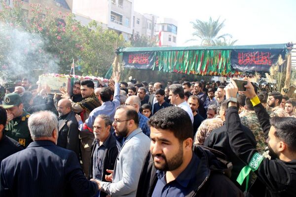 تشییع پیکر مطهره شهید گمنام در دانشگاه فرهنگیان بوشهر