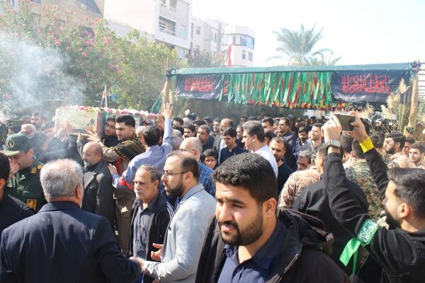تشییع پیکر مطهره شهید گمنام در دانشگاه فرهنگیان بوشهر