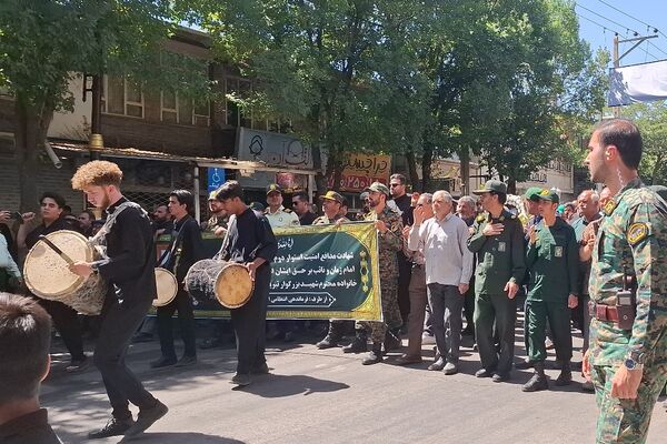 مراسم وداع با شهید امیرحسین مزینی در فریمان