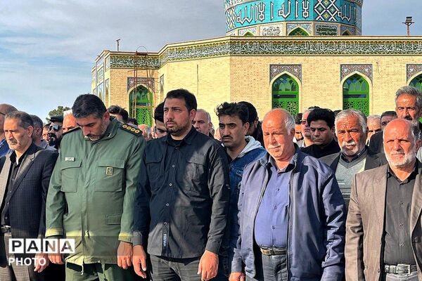 مراسم وداع و تشیع پیکر مطهر شهید محمد مهدی زواره ای در روستای طغان و امامزاده هادی شهر جوادآباد