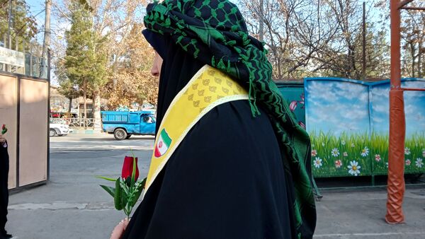 مراسم وداع با شهید گمنام در دبیرستان دانشور یک نیشابور
