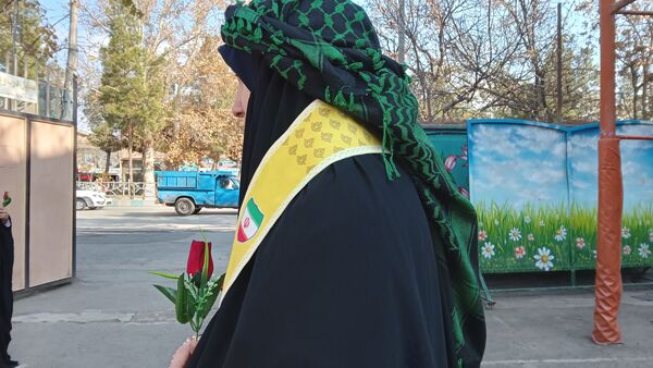 مراسم وداع با شهید گمنام در دبیرستان دانشور یک نیشابور