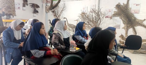 بازدید دانش‌آموزان مدرسه شهید خاقانی از موزه حیات وحش شیروان