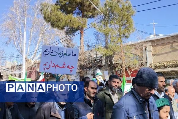 راهپیمایی ۲۲ بهمن در چهل و ششمین سالگرد پیروزی شکوهمند انقلاب اسلامی در شهرستان آباده
