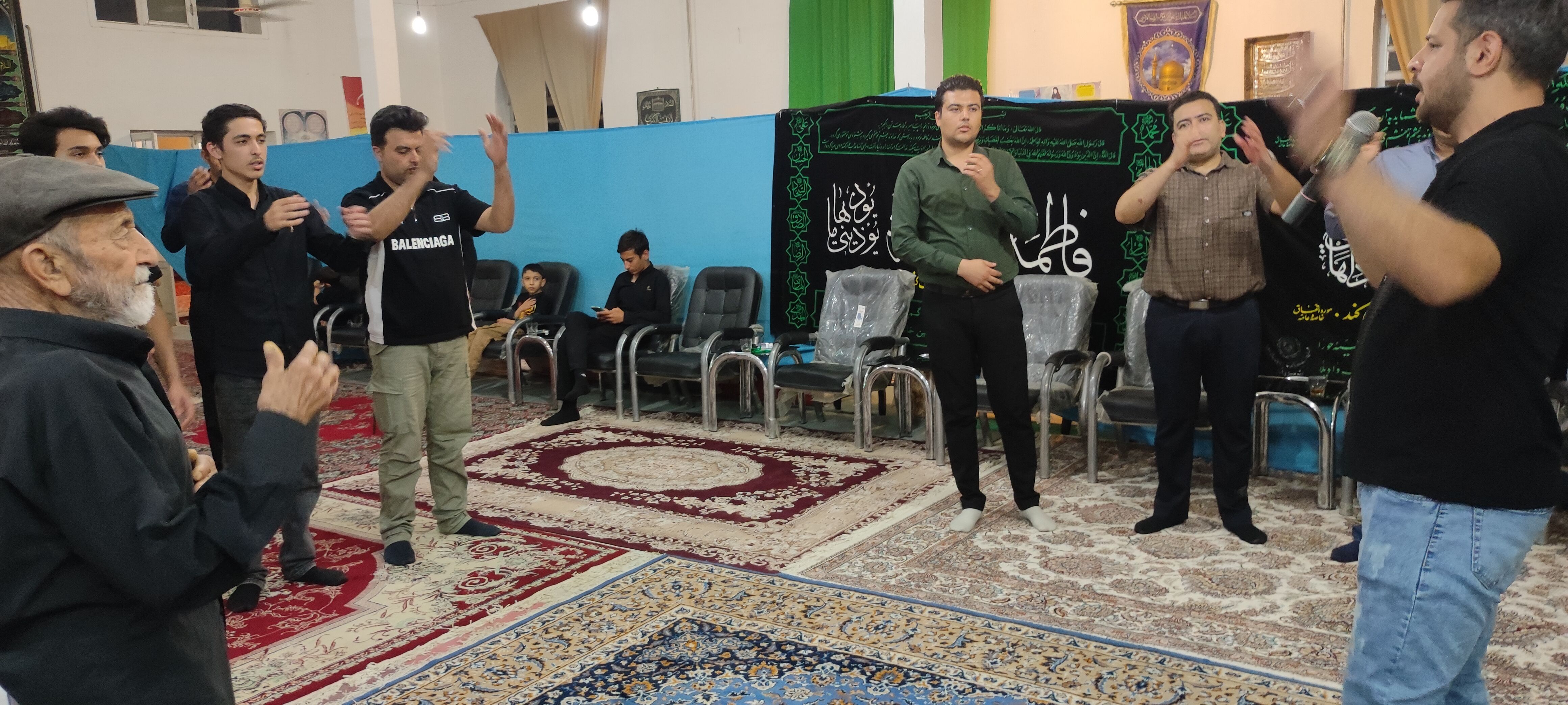 مراسم عزاداری شب عاشورای حسینی در مسجد محمد رسول (ص) حسین آباد شیروان