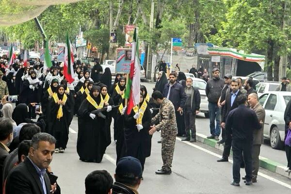 رژه باشکوه دختران معصومی شهرستان گرگان