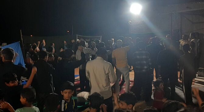 عزاداری در سوگ کریم اهل‌بیت (ع) در روستای بناب