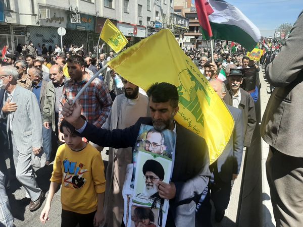 راهپیمایی روز قدس در شهر قزوین 