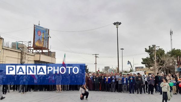 جشن بهار انقلاب در راهپیمایی ۲۲ بهمن در تفت