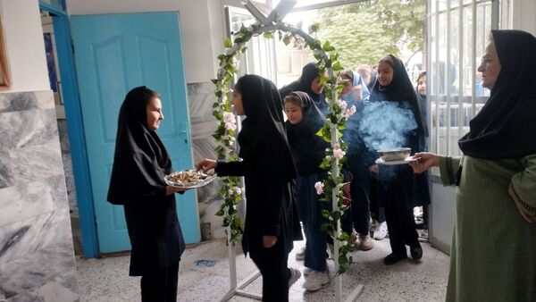 مراسم زنگ مهر در مدرسه فرهنگ خلیل آباد